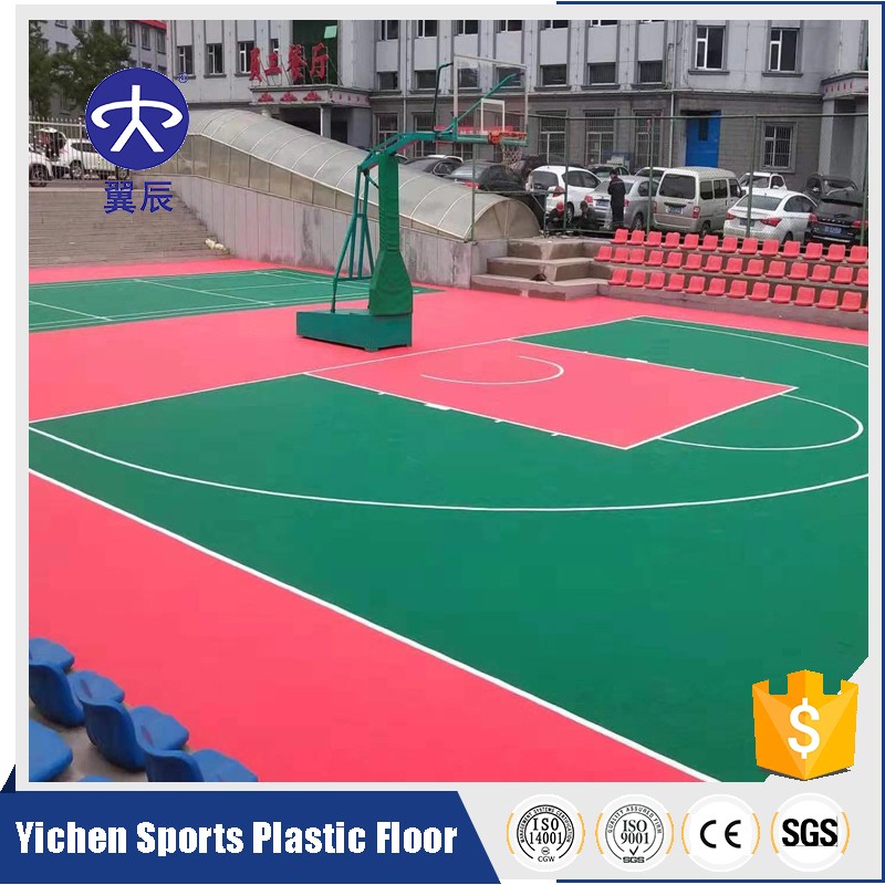 山西陽泉籃球場(chǎng)室外PVC地板卷材